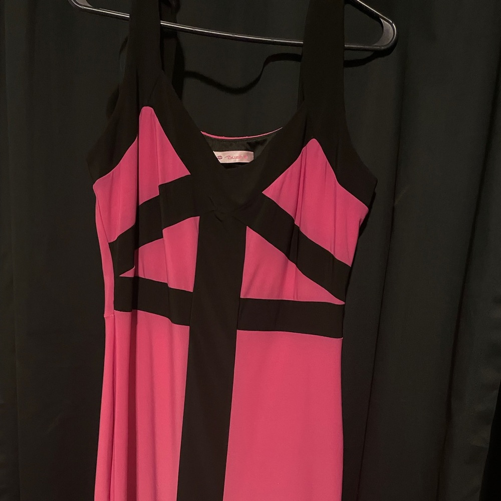 Hot Pink and Black Dress